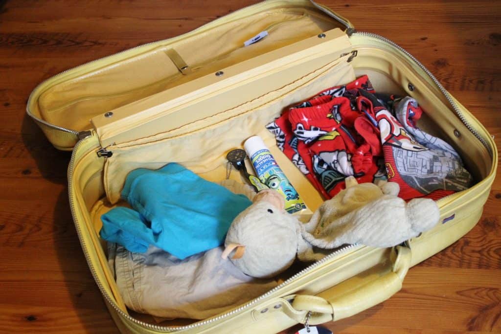 packing for a trip with kids - imaginative play