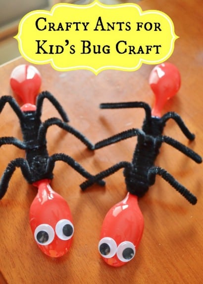 any spoons recycled kids bug craft