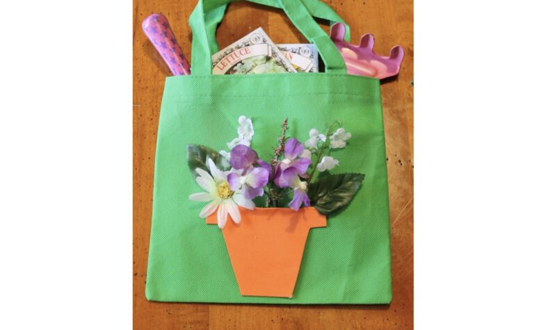 DIY Gardening Tote Bag – Dollar Store Spring Craft for Kids