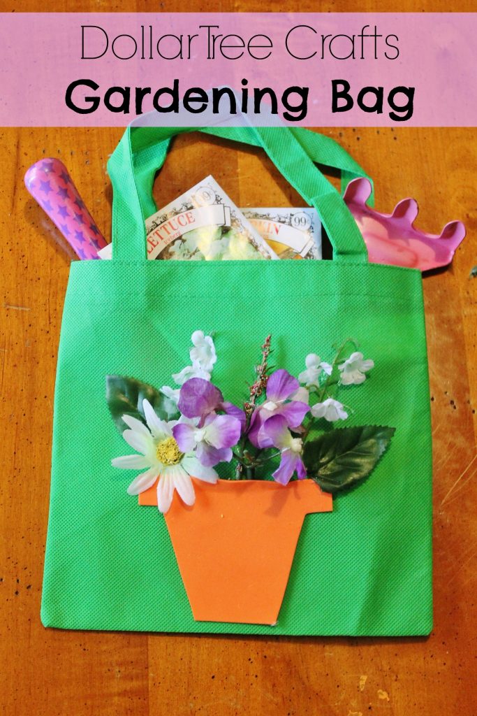 DIY Gardening Tote Bag - Dollar Store Spring Craft for Kids