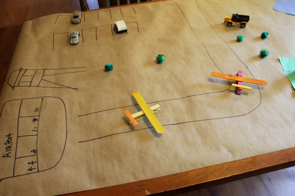 DIY kids airplane play mat 