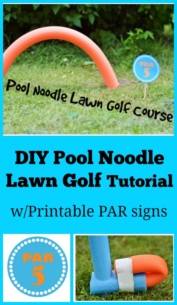 DIY Pool Noodle Lawn Golf Tutorial