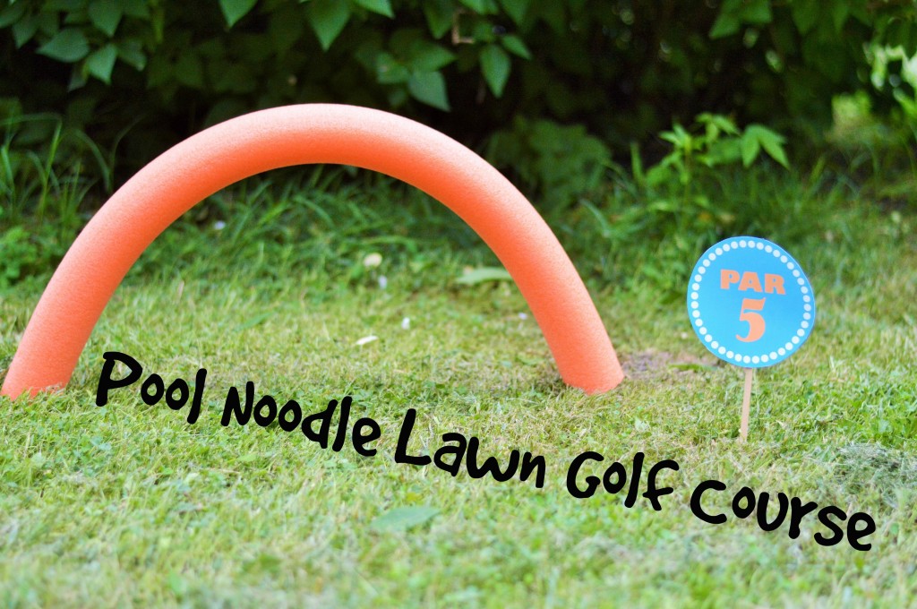 DIY Pool Noodle Lawn Golf Course Tutorial