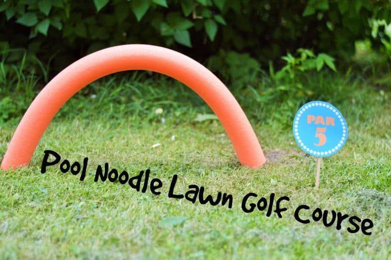 How to Make a DIY Pool Noodle Lawn Golf Course Tutorial