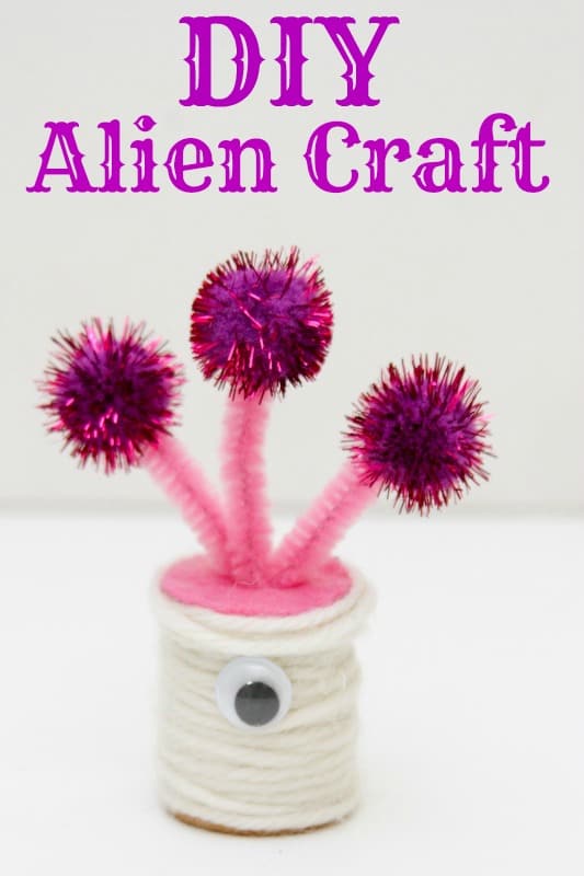 DIY alien space craft kids