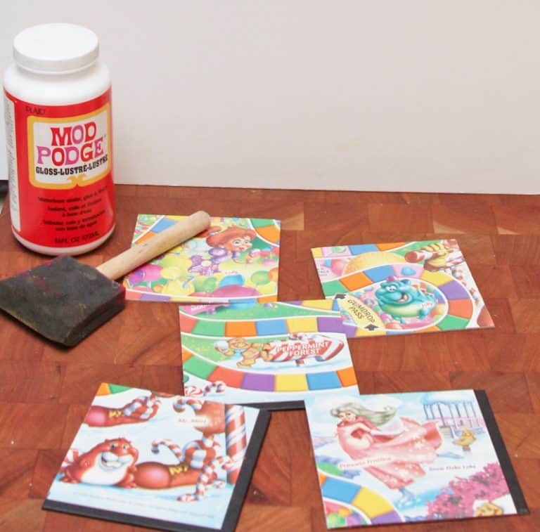 Upcycled Game Board Coasters – Great Gift for Kids & Teachers