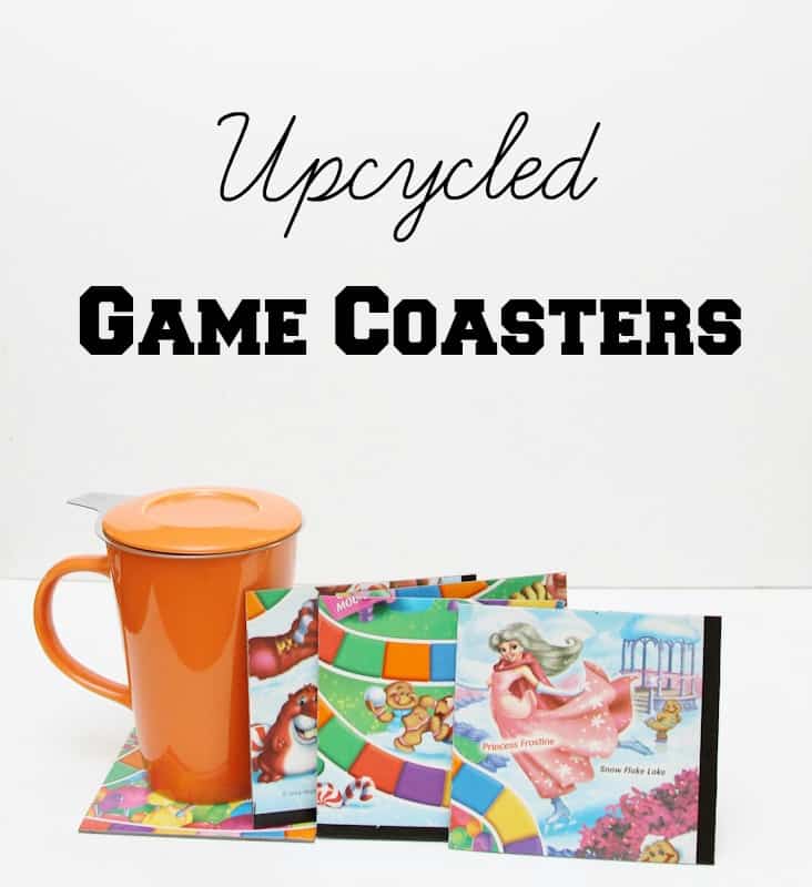 upcycled game coasters tutorial