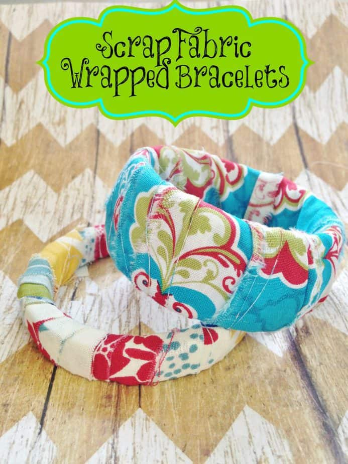 Scrap Fabric Wrapped Bracelets