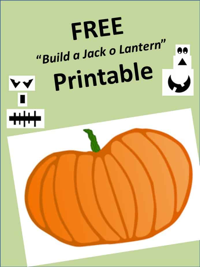Free Build a Jack o Lantern Halloween Printable Image