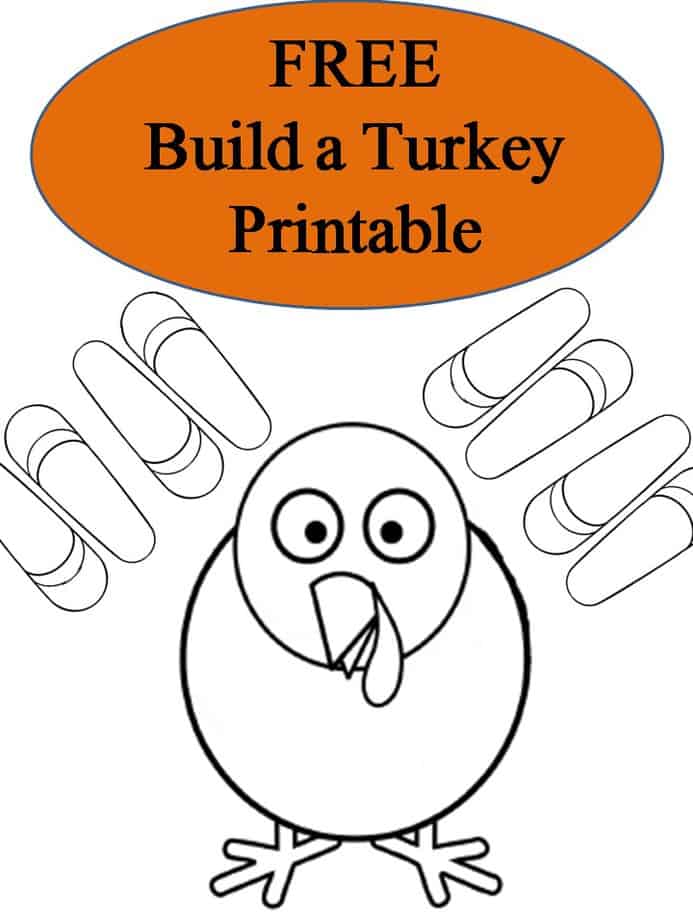 Free Build a Turkey Printable Image