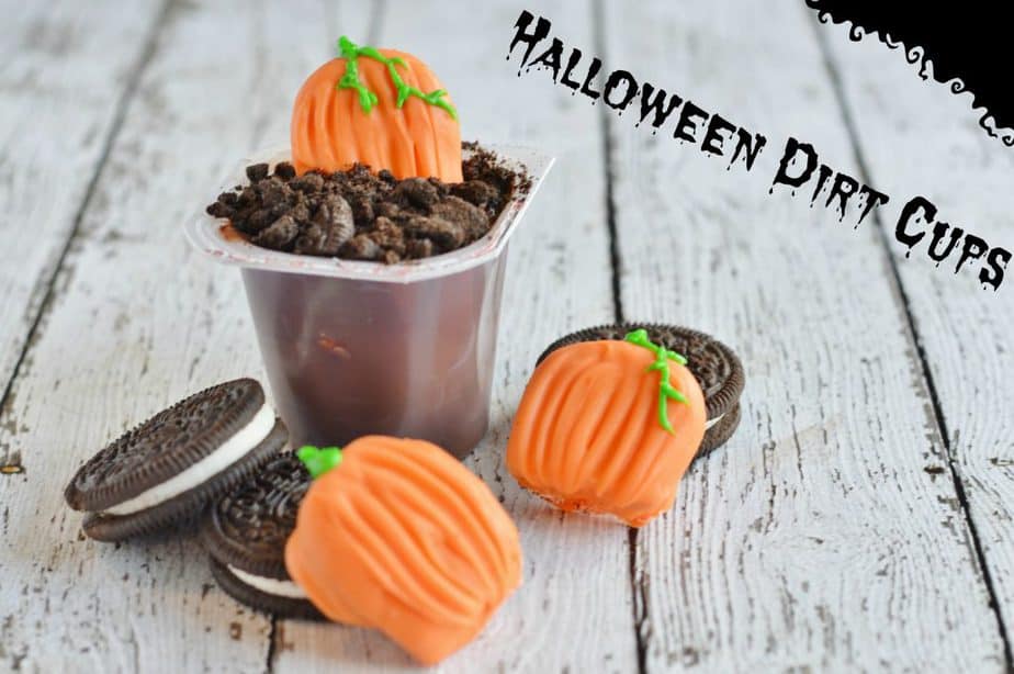 Halloween Pumpkin Dirt Cup Snacks for Kids