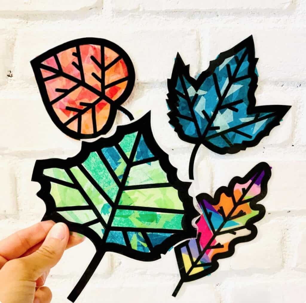 leaf suncatchers art etsy