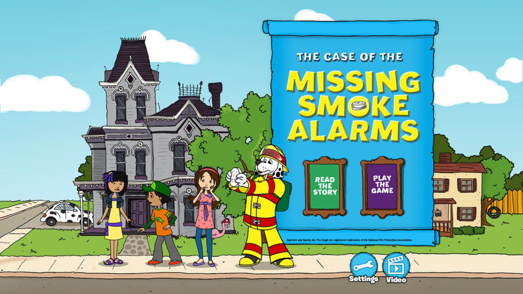 Sparky and the Missing Alarms Fire Prevention App 