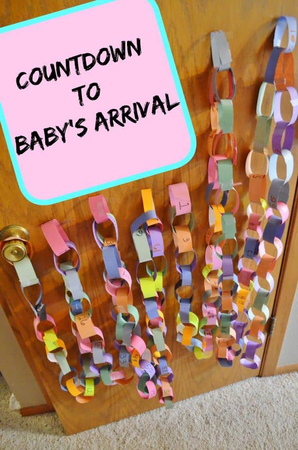 countdown paper chain for baby arrival