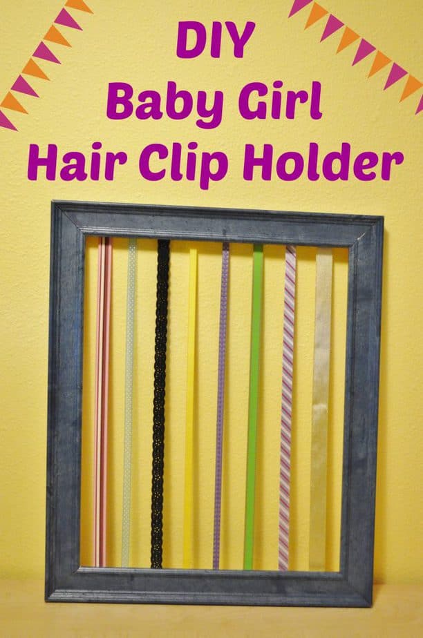 DIY Baby Girl Hair Clip Holder Picture Frame Tutorial