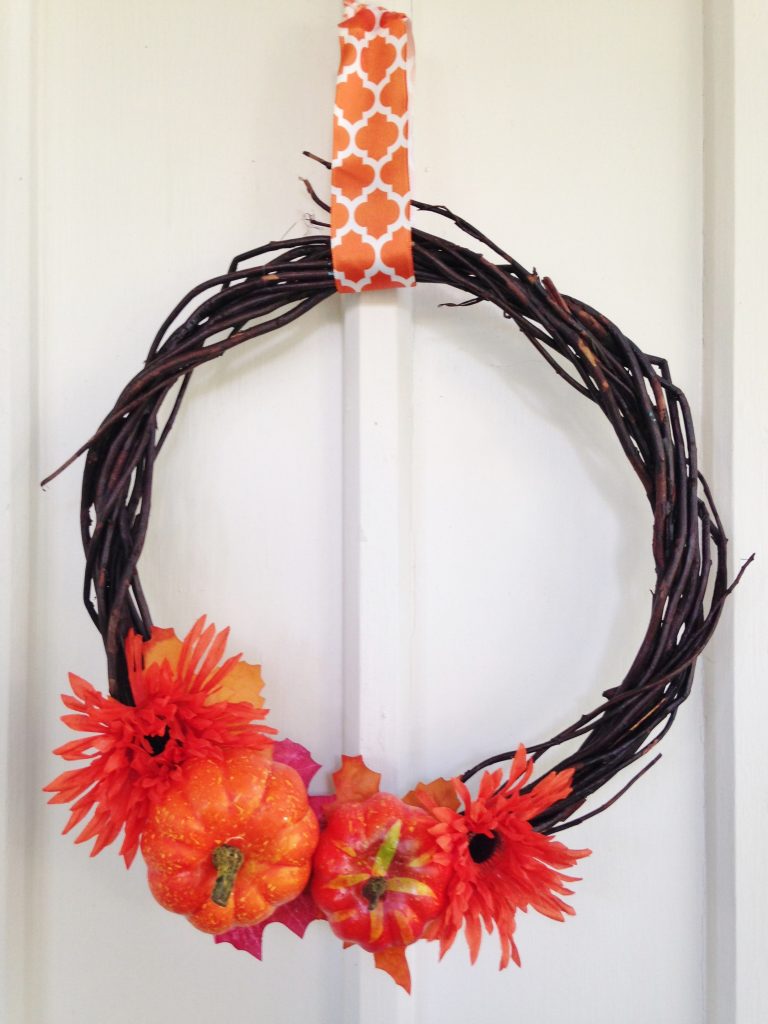 DIY Frugal Fall Wreath Tutorial