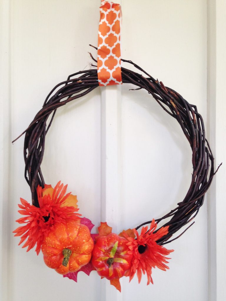 DIY Frugal Fall Wreath Tutorial