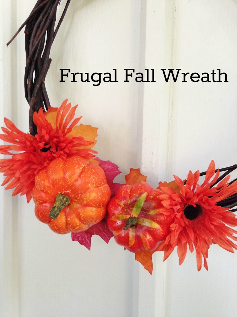 DIY frugal fall wreath tutorial
