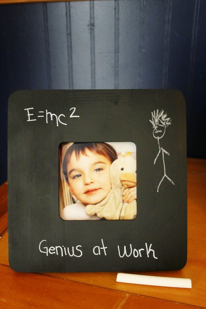 Einstein book study chalk frame finished