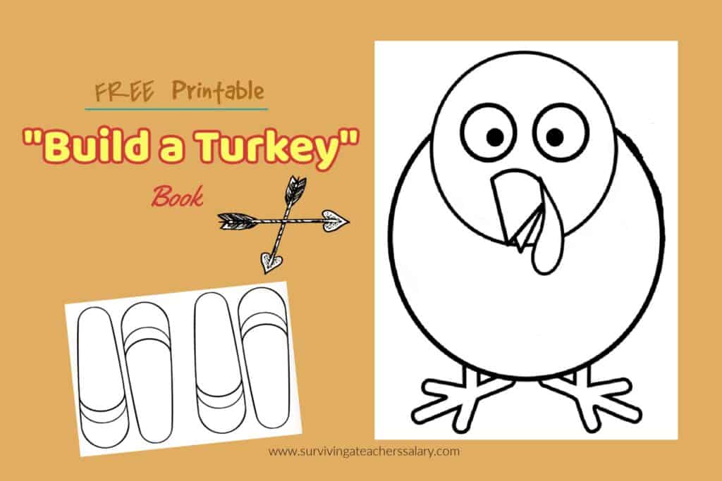 free printable thanksgiving build a turkey book