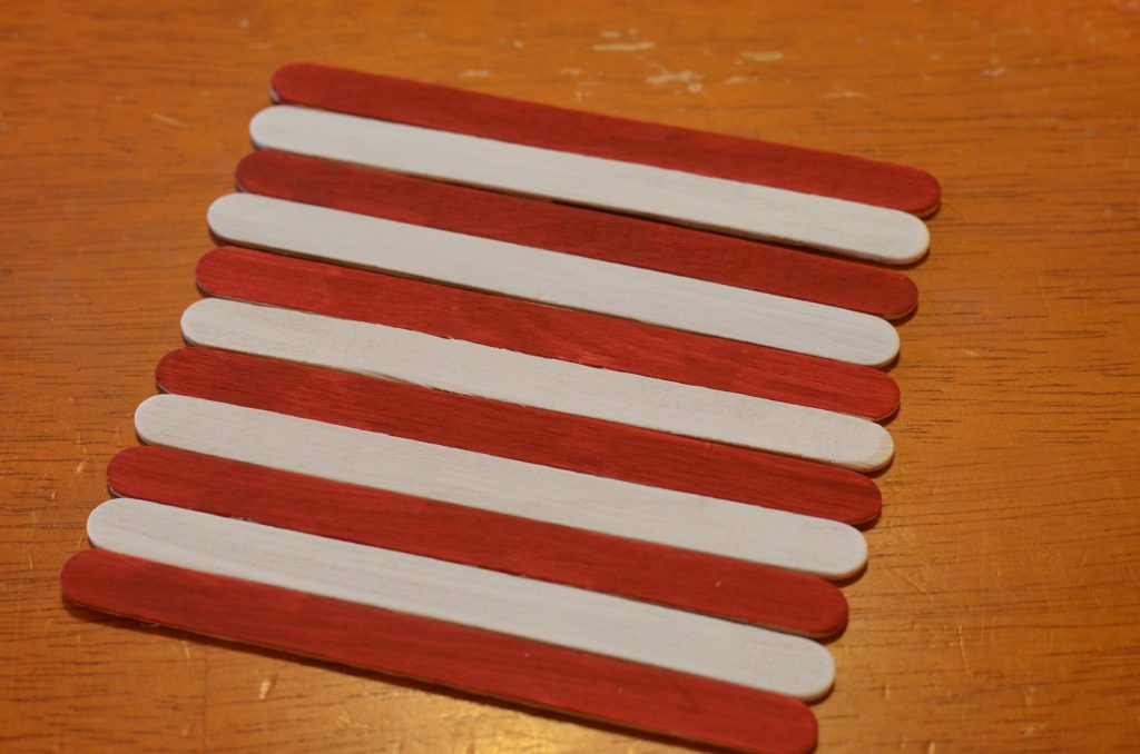 patriotic american flag craft stick craft for kids