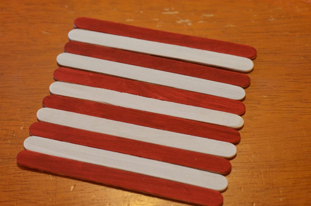 patriotic american flag craft stick craft for kids