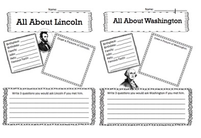 presidents lincoln washington printable