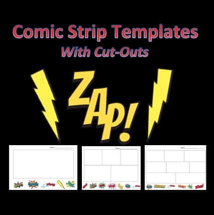 FREE COMIC STRIP printable template build your own story worksheet