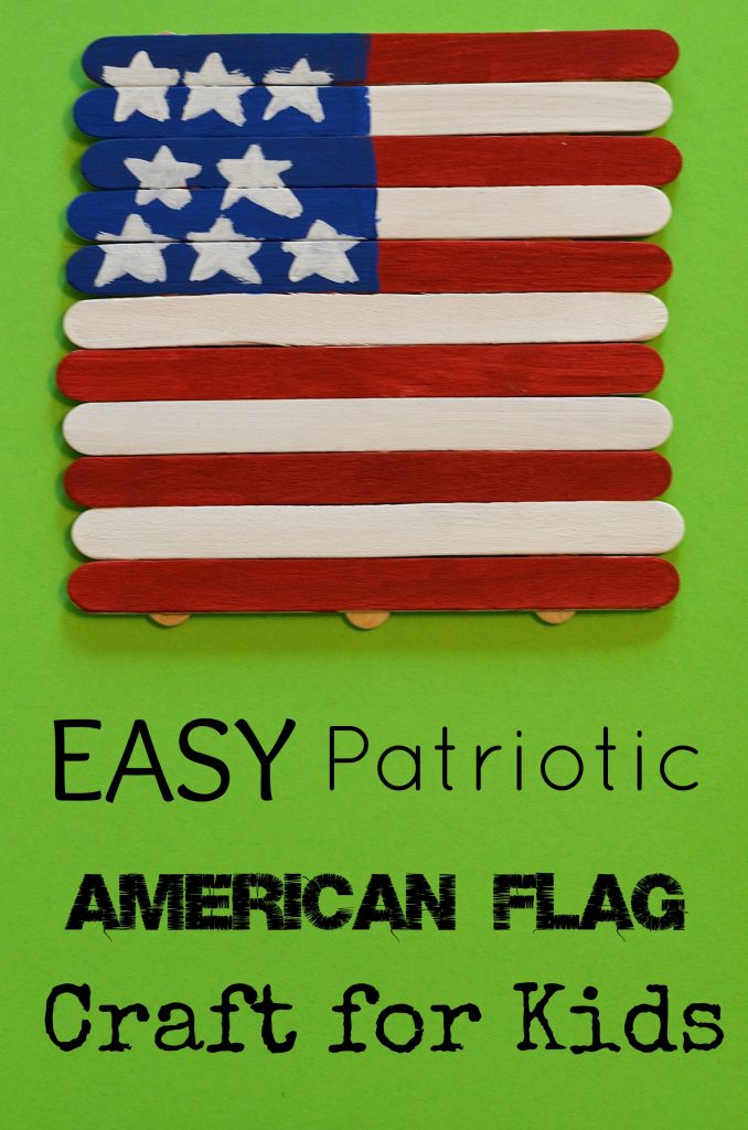 patriotic american flag craft stick craft for kids