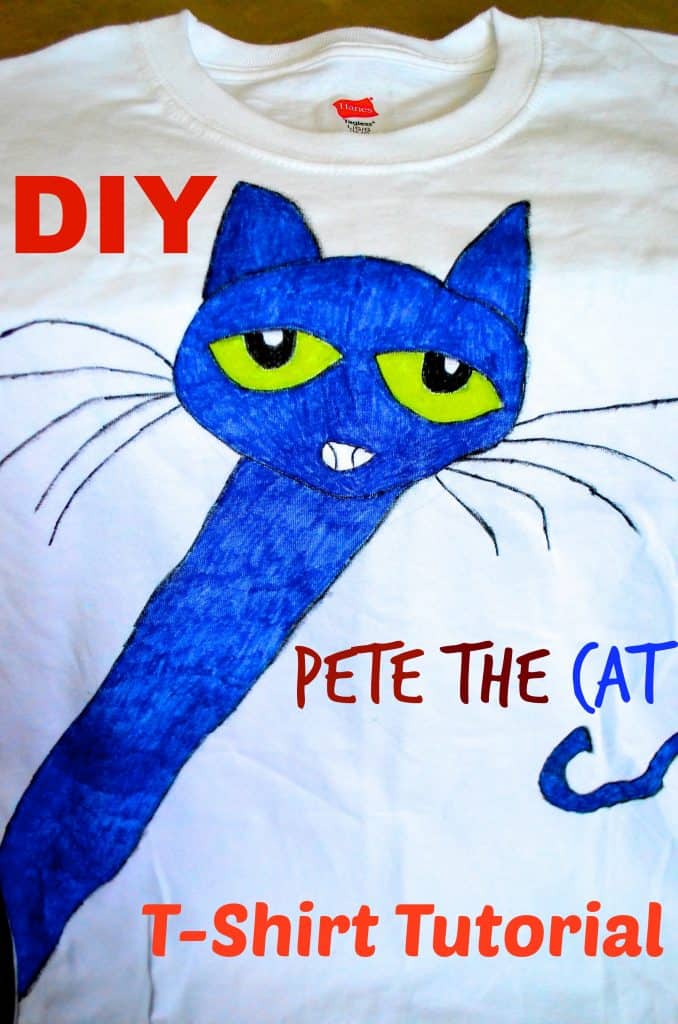 DIY Pete the Cat kids Tshirt 
