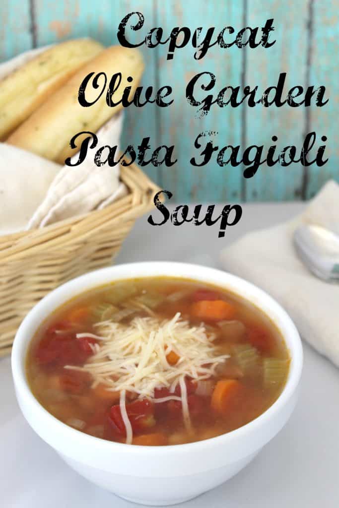 Copycat Olive Garden Pasta Fagioli Crockpot Soup Recipe