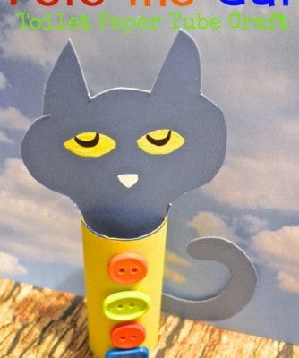 Pete the Cat Toilet Paper Tube Recycled Craft