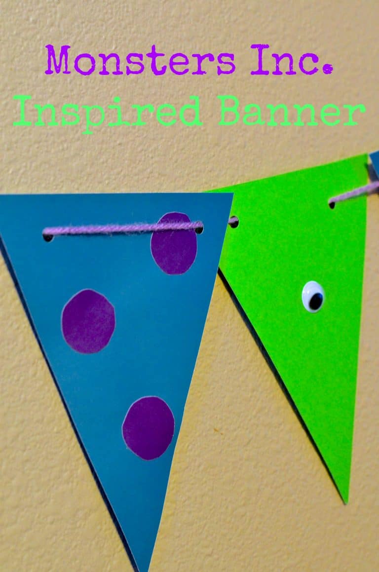 Monsters Inc. Disney Inspired Birthday Banner #DisneySide