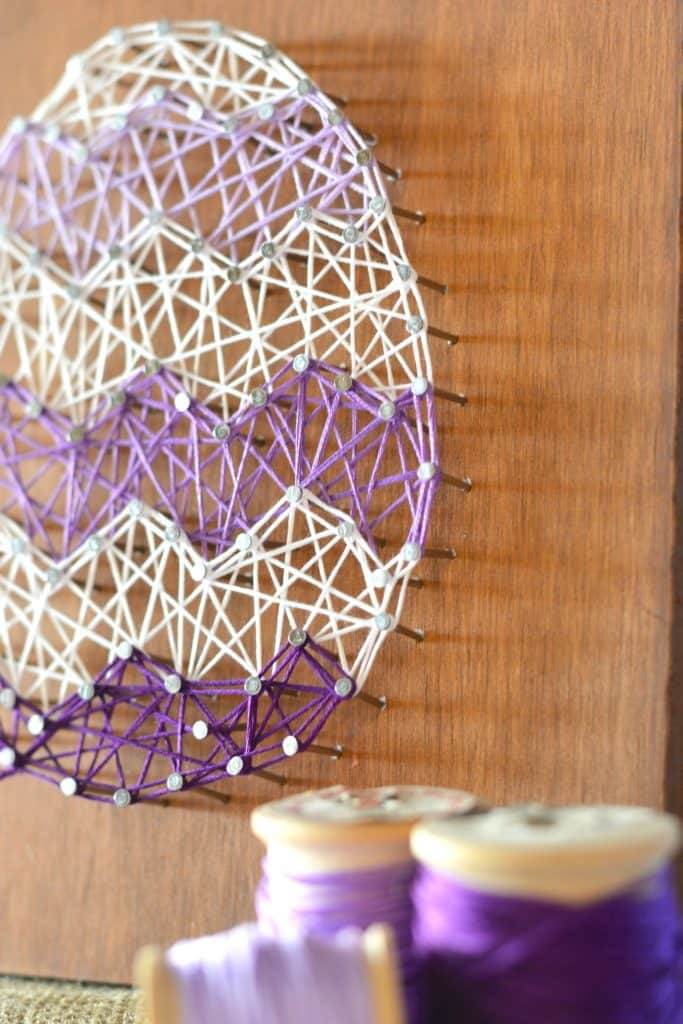 DIY Easter Egg String Art Home Decor Craft