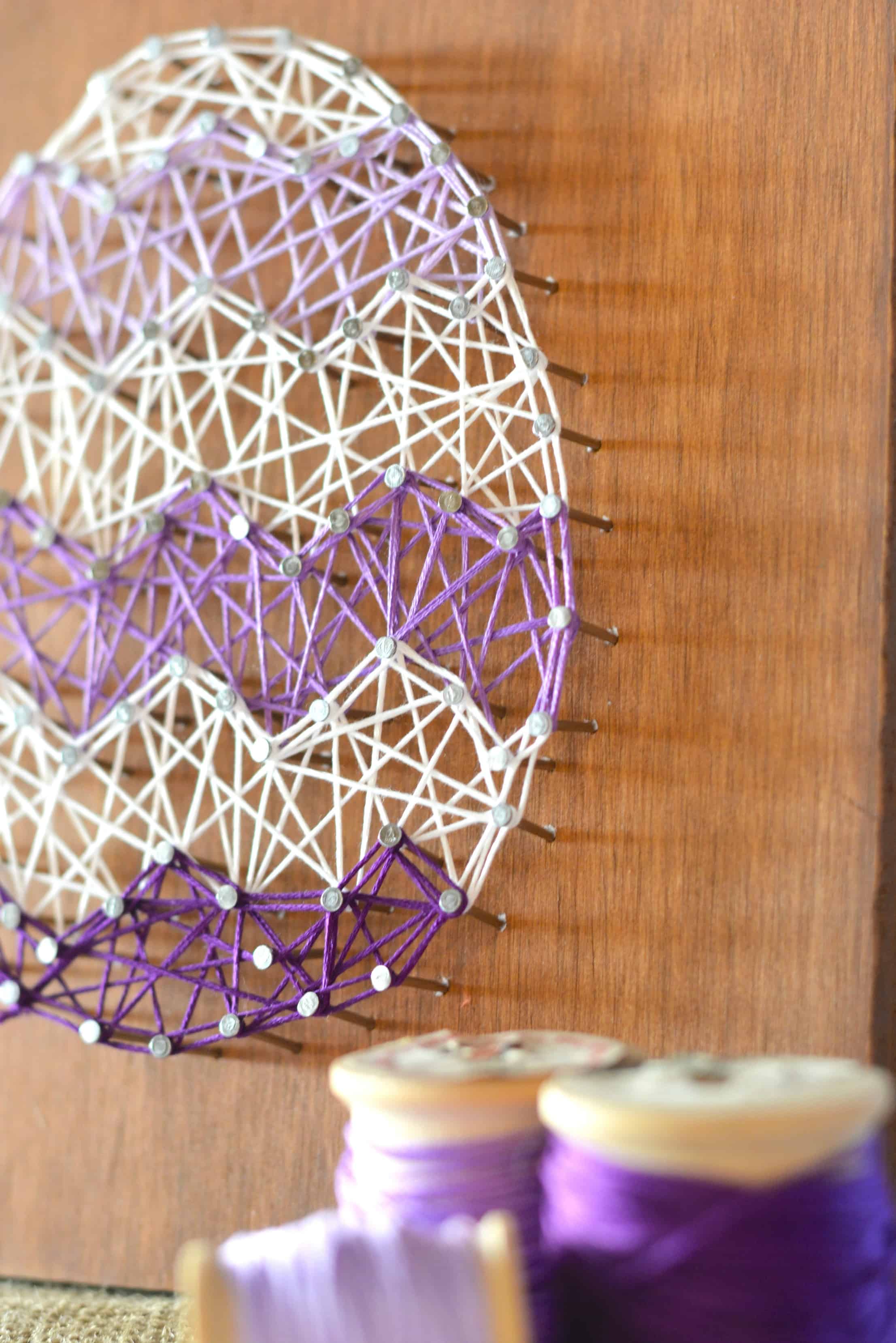 DIY Easter Egg String Art Home Decor Craft
