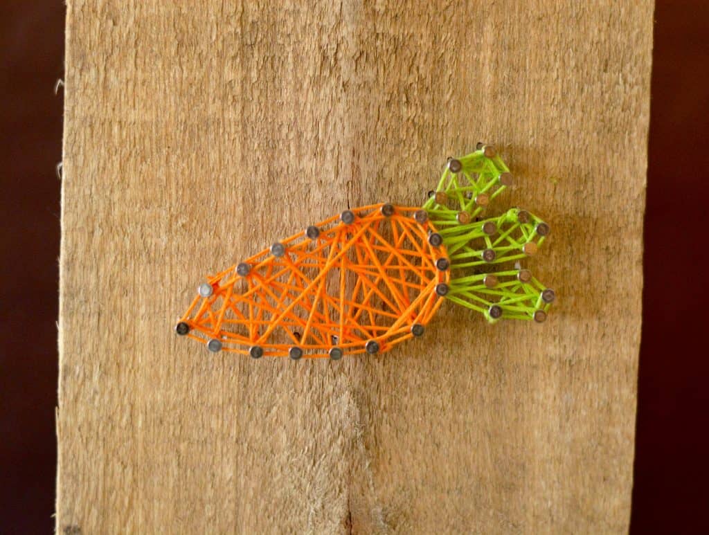 Easter carrot String Art Home Decor Craft