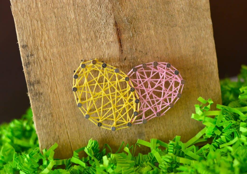 Easter String Art Home Decor Craft - Bunny Carrot and Egg with Free Printable Template