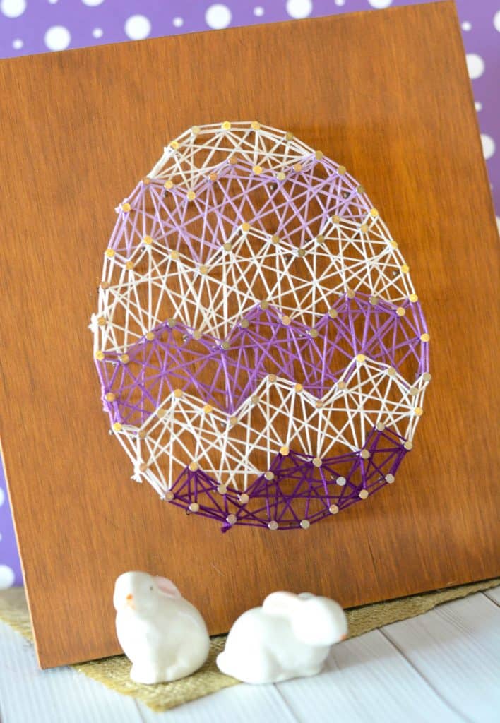 DIY Easter Egg String Art Home Decor Craft