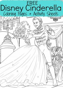 free disney's cinderella coloring sheets  activities for kids