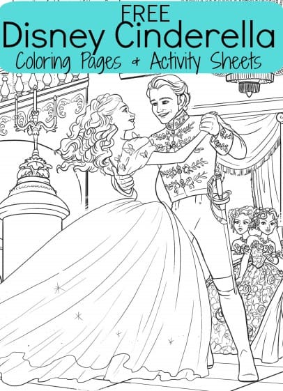 free disney cinderella kids coloring