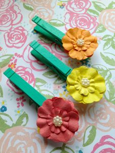 Pretty Spring DIY Clothespins Craft Classroom Decor