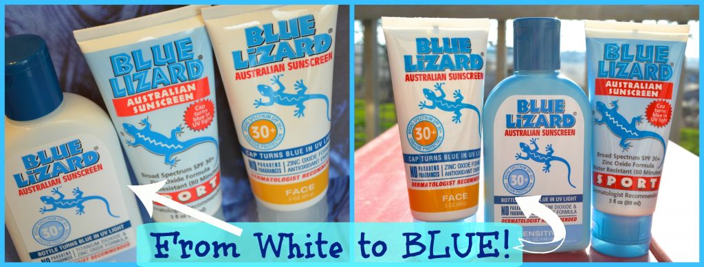 Blue Lizard Sunscreen Collage