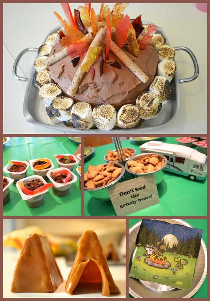 DIY Campfire Camping Birthday Party Ideas for Kids