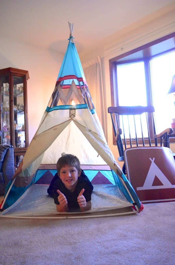 camping birthday party decoration teepee tent