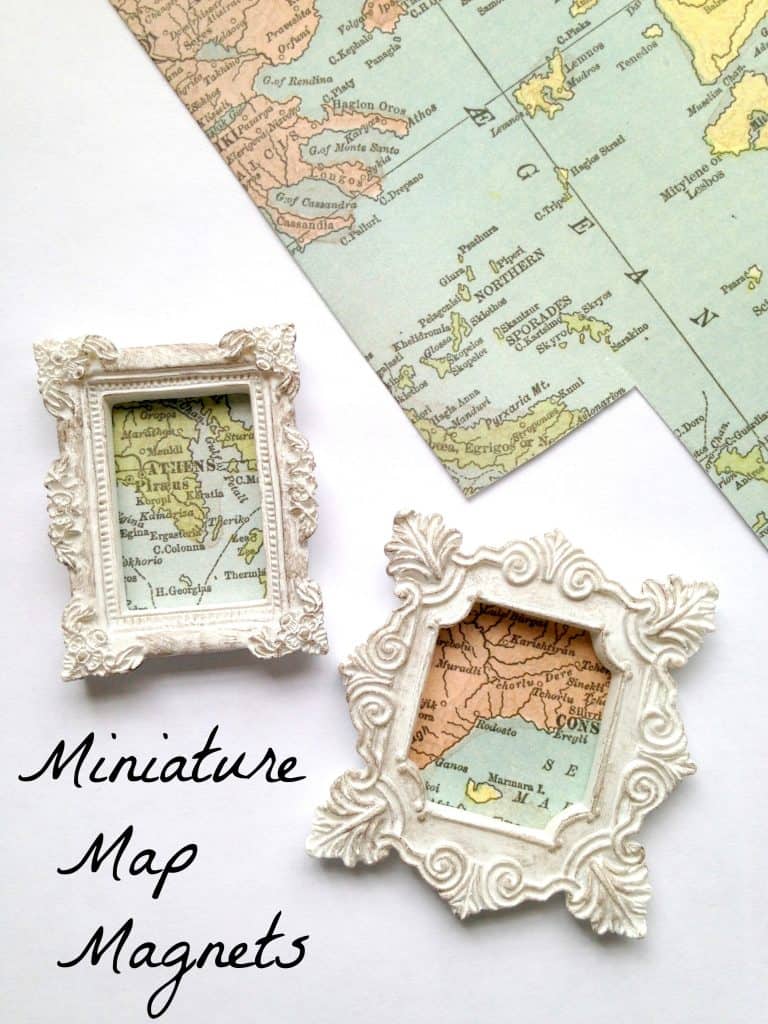 Miniature Map Magnets Craft Tutorial