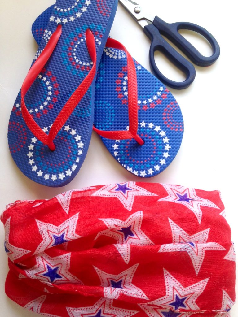 DIY Patriotic Flip Flops Fashion Tutorial