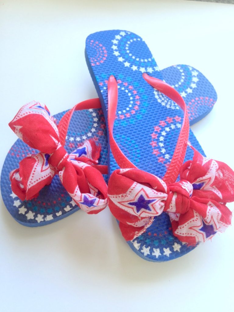 DIY Patriotic Flip Flops Fashion Tutorial