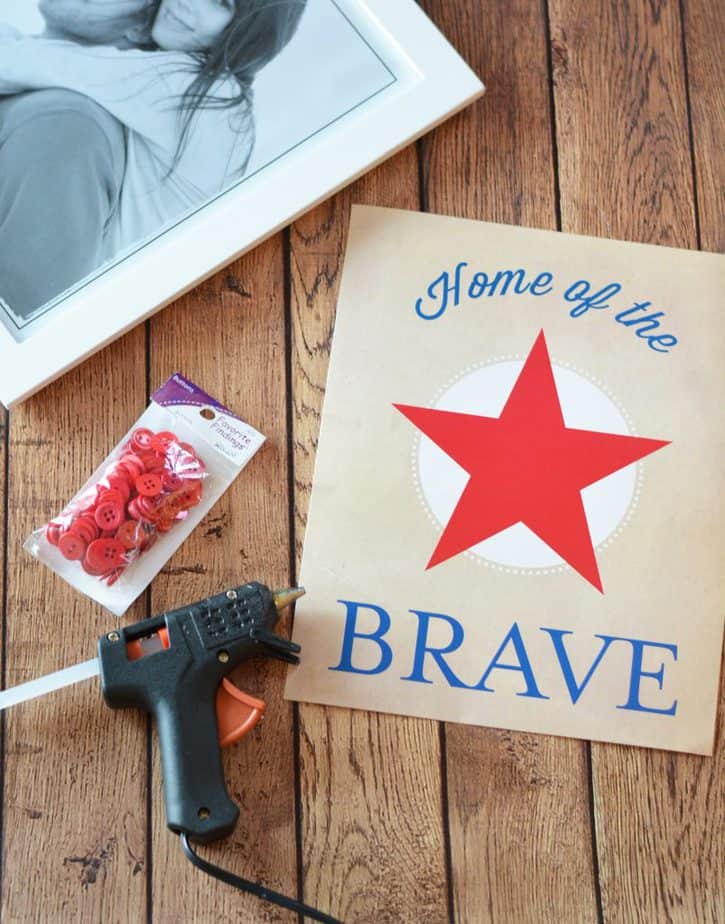 Home of the Brave Art Wall Decor Project with FREE Printable