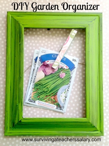 DIY Garden Seed Packet Organizer