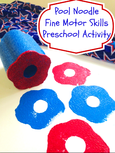 DIY Pool Noodle Stamps – Fine Motor Skills Preschool Activity